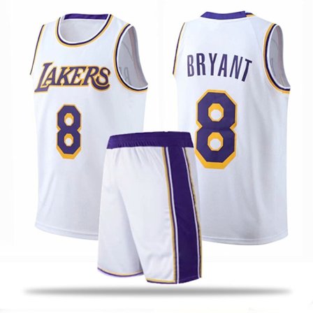 Uusi No. 8 Kobe Bryant koripallopaita -setti Lakers-asu lapsille ja aikuisille