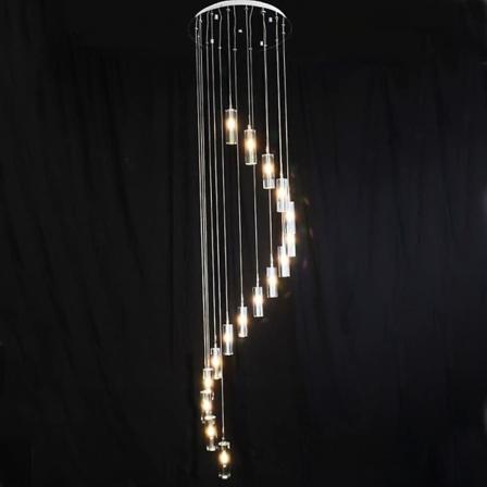 50cm Pendellampe Krystal Elektroplettet Klassisk 110-120v