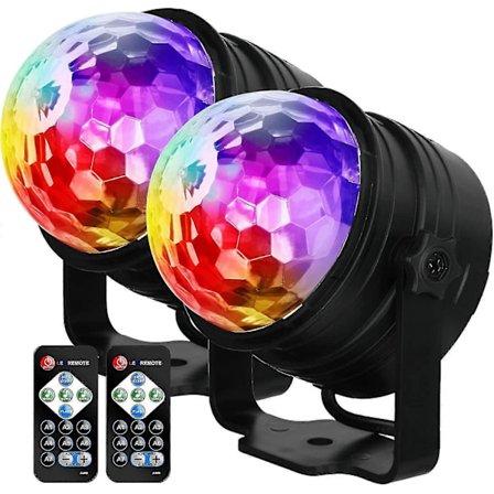 Partylys Magisk Lampe Fjernkontroll Lydaktivert Rgb Discolys Discogave