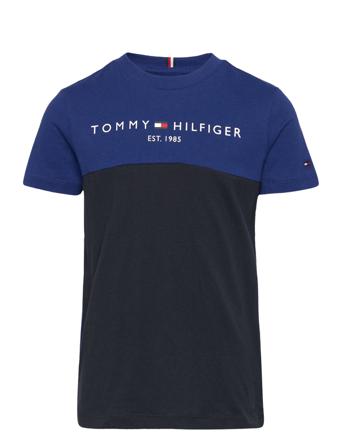 Essential Colorblock Tee S/S T-shirts Short-sleeved Marinblå Tommy Hilfiger