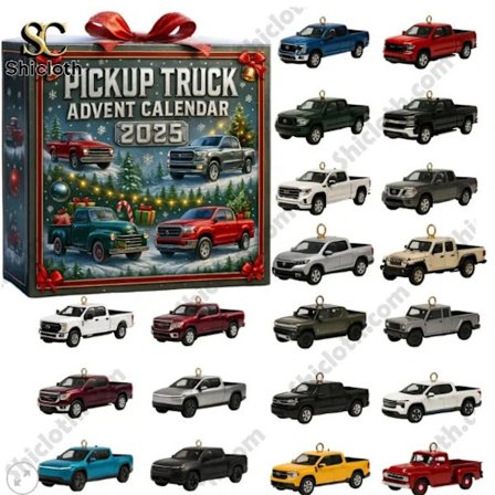 Nytårs Pickup Truck Advent Juletræsdekoration Vedhæng 6 26*18*3CM[co]