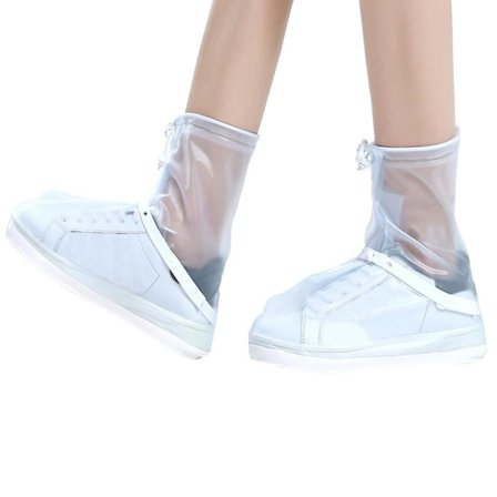 Uudelleenkäytettävät vedenpitävät ulkoilujalkineiden suojukset pyöräilyyn, ulkoiluun, retkeilyyn, kalastukseen, puutarhaan, koko XL (läpinäkyvä 