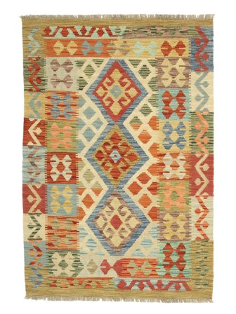 Klein Kelim Modern Teppich 101X145 Wolle