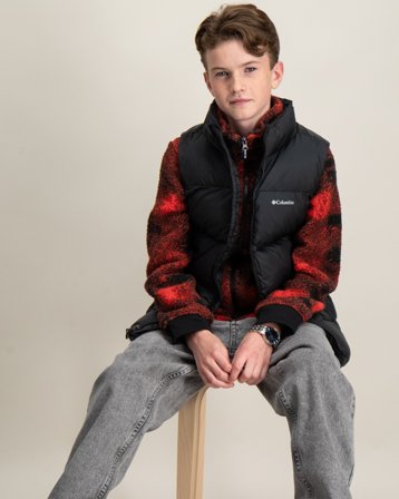 Columbia Puffect Vest Sort Veste Dreng - Kids Brand Store
