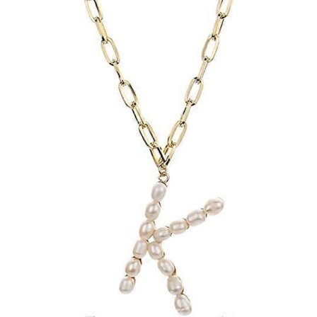 Alkukirjainkaulakoru naisille tytöille Suuri iso kirjainkaulakoru - Paperiliitinketju Aakkosriipus Kaulakoru Korulahja