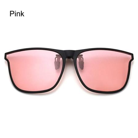 Polariserad Clip On Solglasögon Herr Bilförare Goggle ROSA ROSA Pink