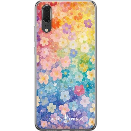 Kompatibelt Mobilskal till Huawei Huawei P20 Cactus and Friends – RainbowBloom