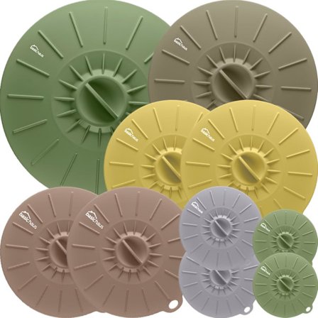 2025 Senaste Modell Silikonlock för Matförvaring - 10-pack - 6 Storlekar - Livsmedelsgodkänd - Återanvändbara Silikonskålskydd för Kastruller och 