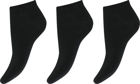 Decoy Sneakers Strømpe 3-pak Sort 37-41, Tøj & Bolig, Ankelsokker, Damesokker