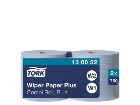 TORK Industritork Plus Combi W1/2 blå 2/fp - Lyreco - Städ och hygien - Toalettpapper och torkpapper - Industritork