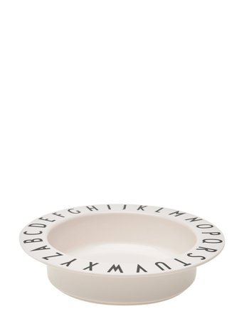 Eat & Learn Deep Plate Tritan White Design Letters