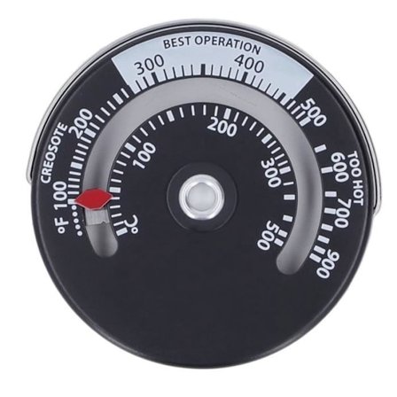 Cikonielf Ovn Termometer Måler, Magnetisk Ovn Termometer 0-500°C, Aluminium Legering Skive, Måler