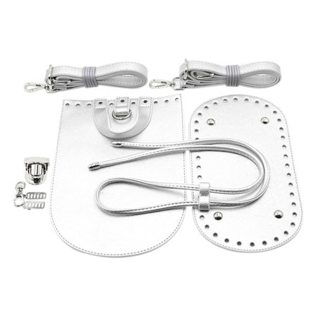 7 stk/sett Gjør-det-selv-ryggsekk tilbehør Håndveske Skulderrem SØLV