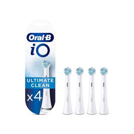 Oral-B iO Ultimate Clean Børstehoveder 4 stk Hvid, Medicin & Pleje, Tandbørster, Børstehoveder