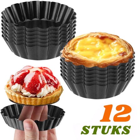 12-delt - Tærteform med løs bund til salte tærter - ca. 8 cm