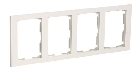 Elko Plus Kombinationsram 2-vägs, 4-fack Vit, Strömbrytare & vägguttag