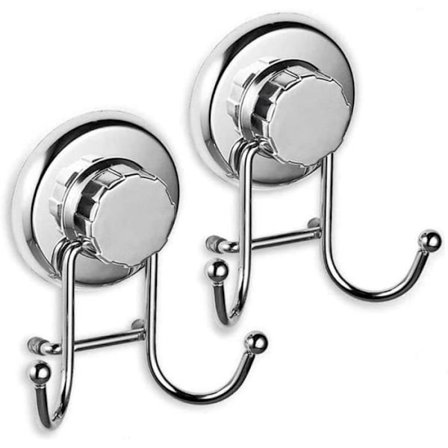 Kraftig Vakuum Sugekop Krog Holder, Rustfri Stålkroge til Badeværelse og Køkken, Håndklædeholder