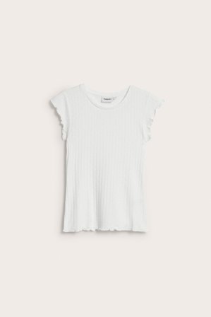 Kappahl | Pointelle-paita Luonnonvalkoinen M | Luonnonvalkoinen