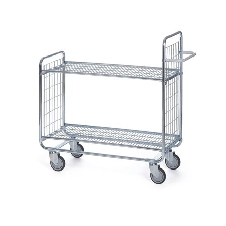 Gallerhyllvagn, 1000x450 mm, 2 hyllplan, höjd 1120 mm