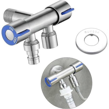 Omkaster Universal Messing Vinkelventil 1/2 " Kontrol Afspærringsventil med Håndtag til Toilet Bruser, Vaskemaskine [DB]