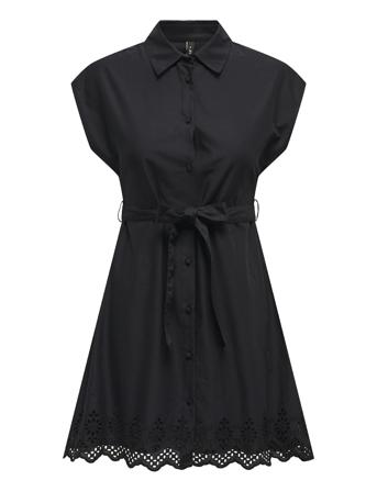 Onllou Life Emb S/S Shirt Dress Ptm Black ONLY