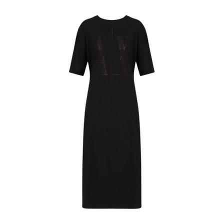 Armani Exchange Midi Kjole Sort, Dame