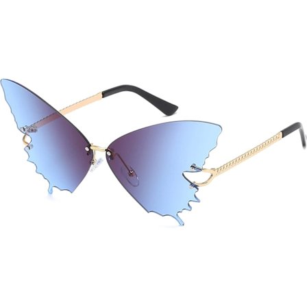 Nya fjärilsolglasögon dam mode breda bågar solglasögon gr