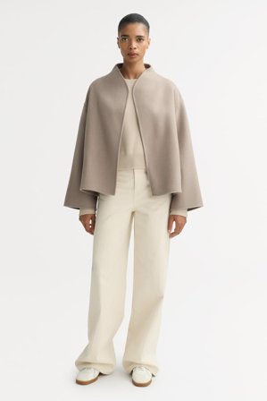 Soft Goat - Short jacket - M - Dark Sand