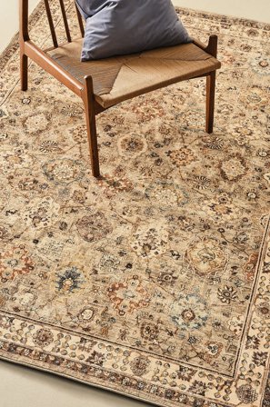 Jotex - Teppe Med Luv Polyester/Polyester Gul/multifarget SIVA - Kjøp Glattvevde tepper hos Jotex