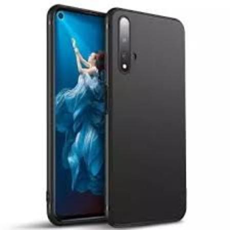 Skal i gummi, Huawei Nova 5T, Matt yta Svart