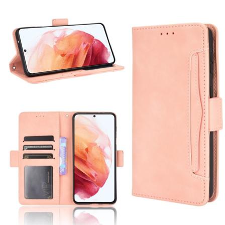 Samsung Galaxy S21 Plus - Fodral Med Avtagbart Kortfodral - Ljus Lightpink Ljus Rosa