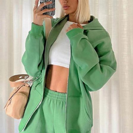 Kvinnor Enfärgade Sweatsuits Dragsko Lounge Set