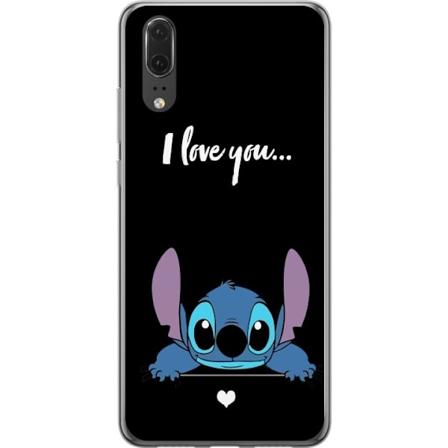 Huawei P20 Gennemsigtig cover Stitch Jeg Elsker Dig