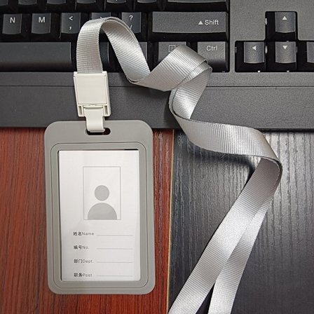 Läpinäkyvä korttikotelo valokuvien kauppakorttikotelo työ kortin suojakotelo läpinäkyvä korttikotelo (57X5.9CM, hopea)