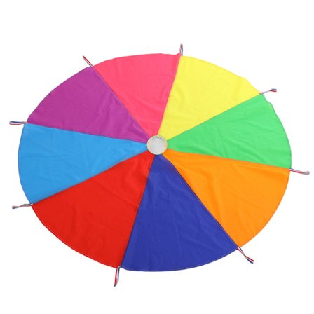 1 stk 2m Børne Regnbue Paraply Faldskærm Regnbue Faldskærm Legetøj Kooperativt Telt Spil