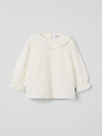 Topp - 80 - barneklær - white - Polarn O. Pyret