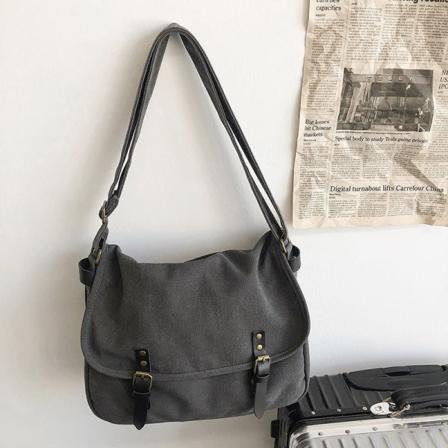 Menn kvinner Fanny Pack midjeveske Stor kapasitet Menns Messenger Student Vintage Messenger Canvas Kvinne Gray