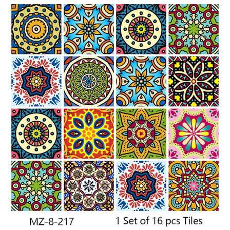 16 stk (15x15 cm) Peel and Stick Fliser Klistermærker Vandtætte Klistermærker til Køkken og Klistermærker til Fliser