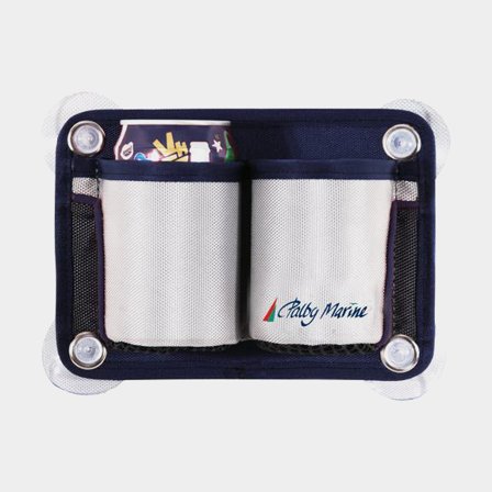 Uchwyt na butelki 1852-Marine, 21 x 14 cm, na 2 butelki + przyssawki - Jachtowa