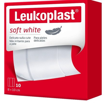 Leukoplast Soft White 1mx8cm 10 Pezzi