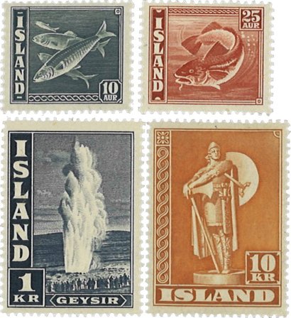 Island 1945 - AFA 238-241 - Postfrisk