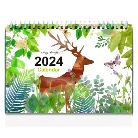 2024 Skrivebords Kalender - Stående Flip Skrivebords Kalender 2024, Januar 2024-December Style3 KLB
