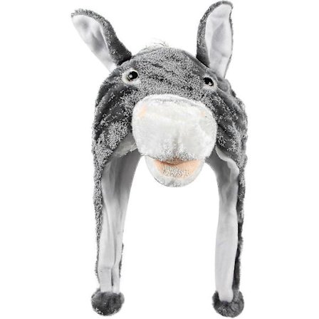 Plysdyrhatte i én størrelse, polyester med fleeceforing, god premium (FMY) æsel lille-stor