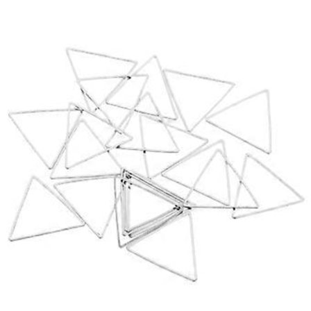 20 stk. Geometriske Hengende Øredobber Stud Øredobber Anheng DIY (Sølv Triangel 20mm)
