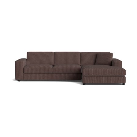 Oasis chaiselong sofa, højrevendt - Lincoln Brun - 294x151x79 - Sofa, chaiselong