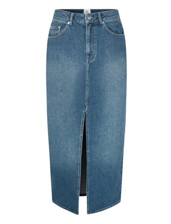 Kylie Skirt Knälång Kjol Blue Second Female