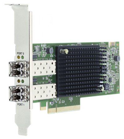 Lenovo ThinkSystem Emulex LPe32002 V2 - vertbussadapter - PCIe 4.0 x8 - 32Gb Fibre Channel Gen 7 (Short Wave) x 2