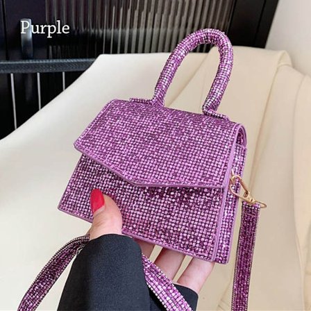 Mode Silver Bright Evening Bag Dam Messenger Shoulder