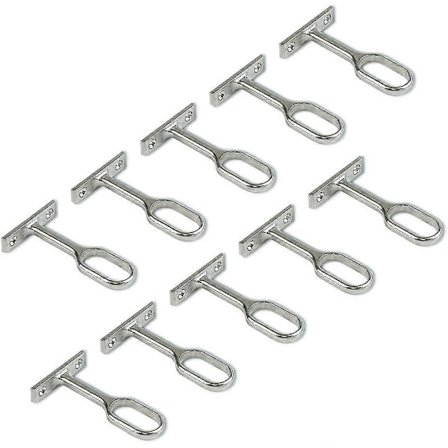 Central för oval garderobsstång, zinklegering, 10-pack OBP