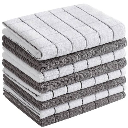 Mikrofiber Køkkenhåndklæder, Ekstra Store og Superabsorberende Køkkenhåndklæder, Grå